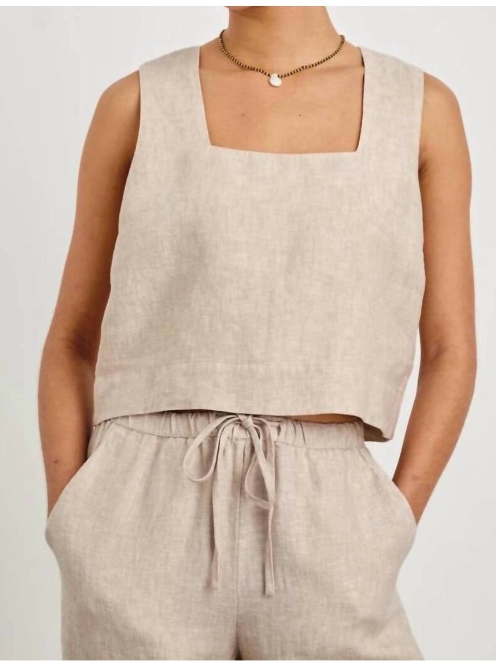 Rails Akira Heathered Flax Linen Blend Top Size Small NWT